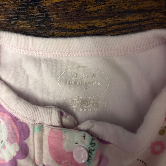 Baby Place Sleepwear Footed Pajamas Onesie Pink Cat (Girls 3T) - Picture 6 of 7